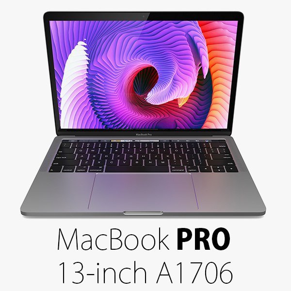 MacBook Pro 13 Polegadas A1706 Touch Bar Cinza Modelo 3D - TurboSquid 1093987