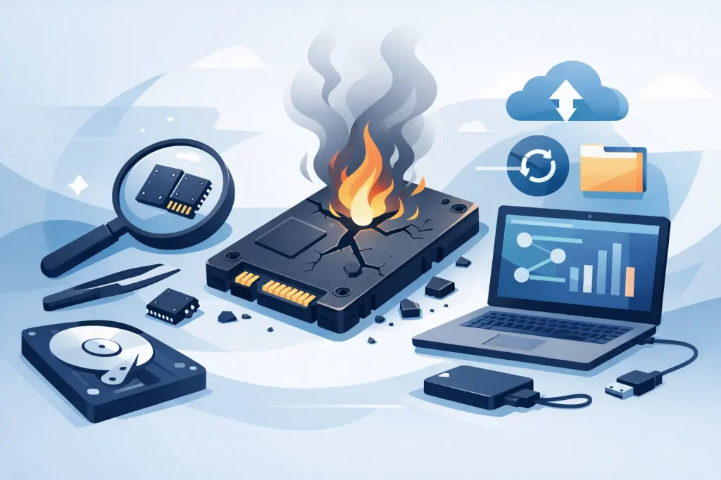 Recuperação de dados em SSD queimado funciona?