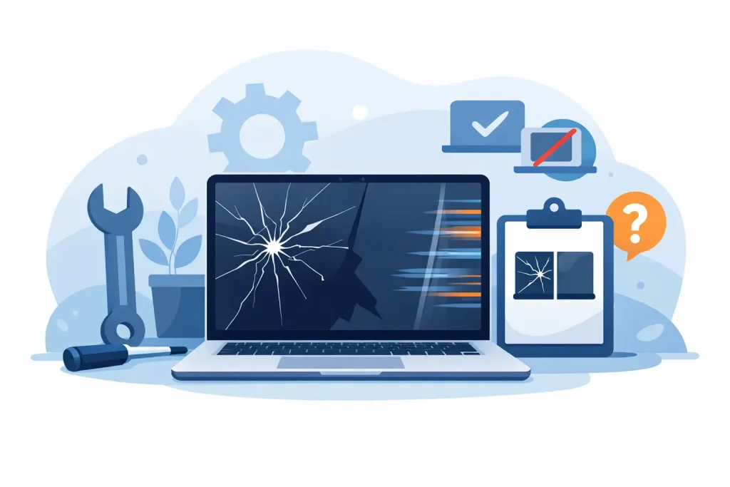 Tela de MacBook quebrada: trocar ou reparar?