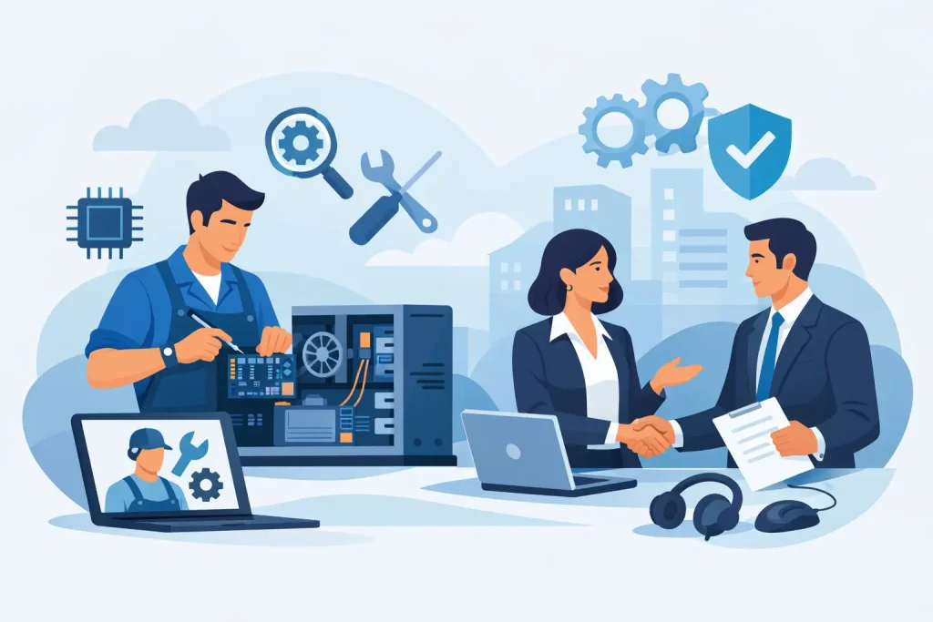 Contrato de reparo de computadores para empresas