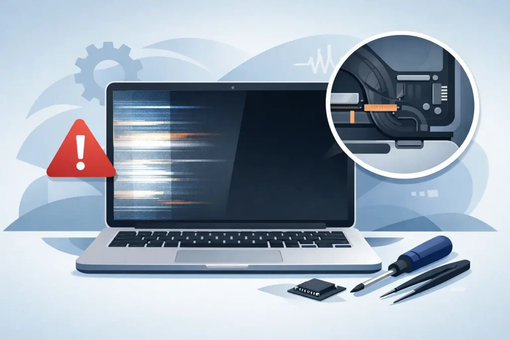 Flexgate MacBook: sintomas, causa e reparo