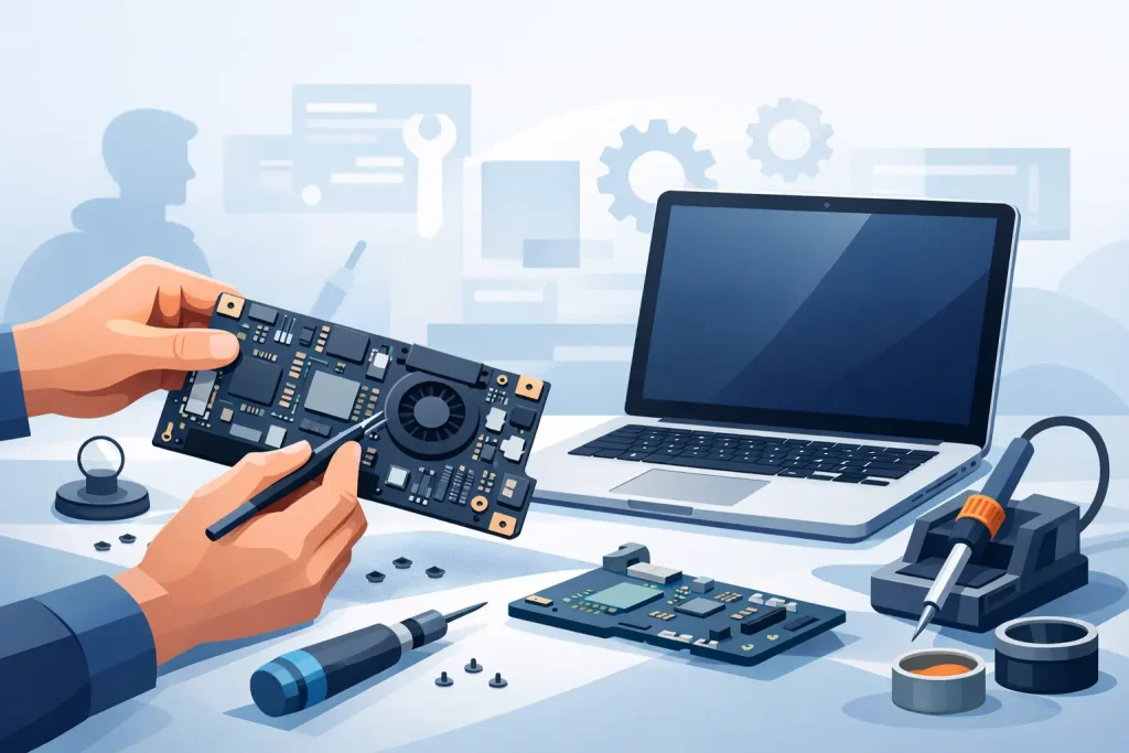 Recuperar placa de MacBook na Portátil Informática