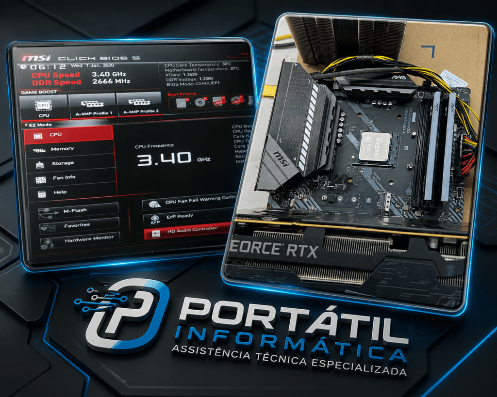 MAG B550 Tomahawk Atualização de BIOS em BH | Tela Preta Após Troca de Processador?